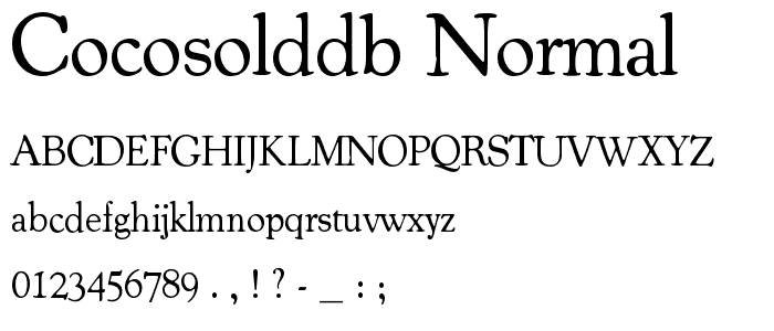 CocosOldDB Normal font